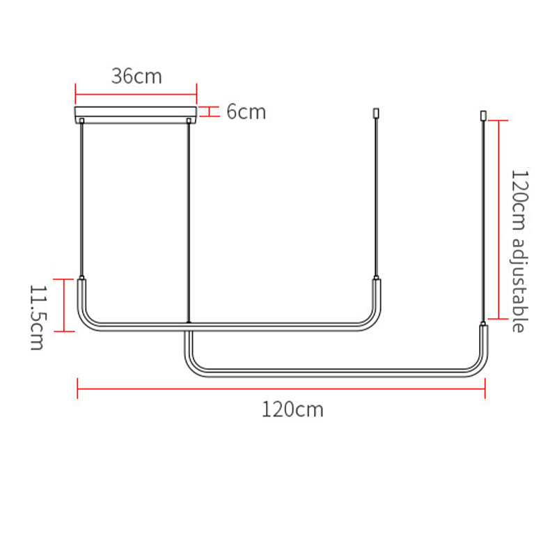 Lampa wisząca liniowa Belzor