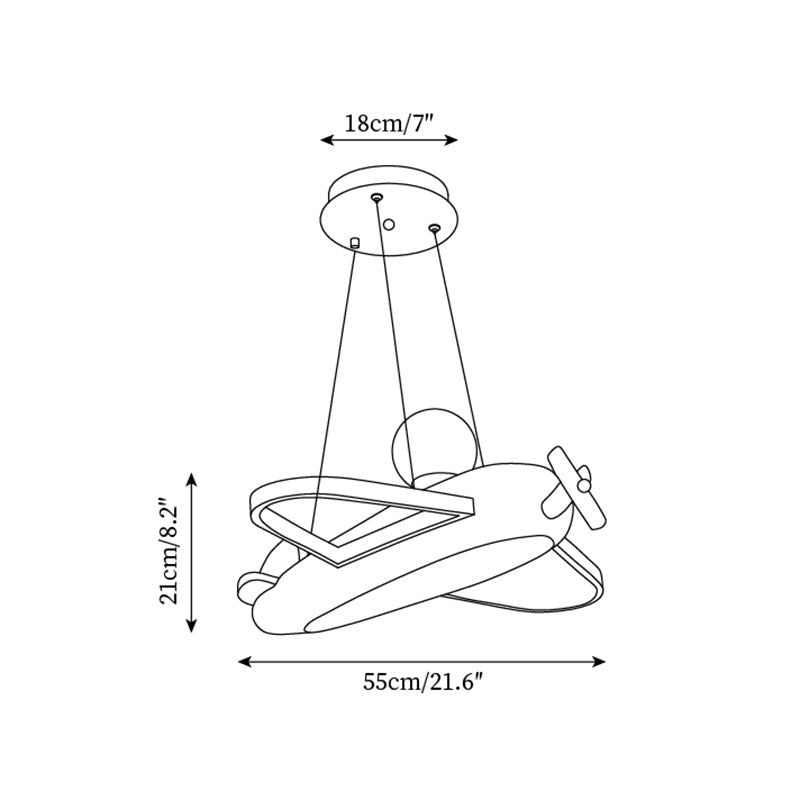 Lampa wisząca samolot Levkalen
