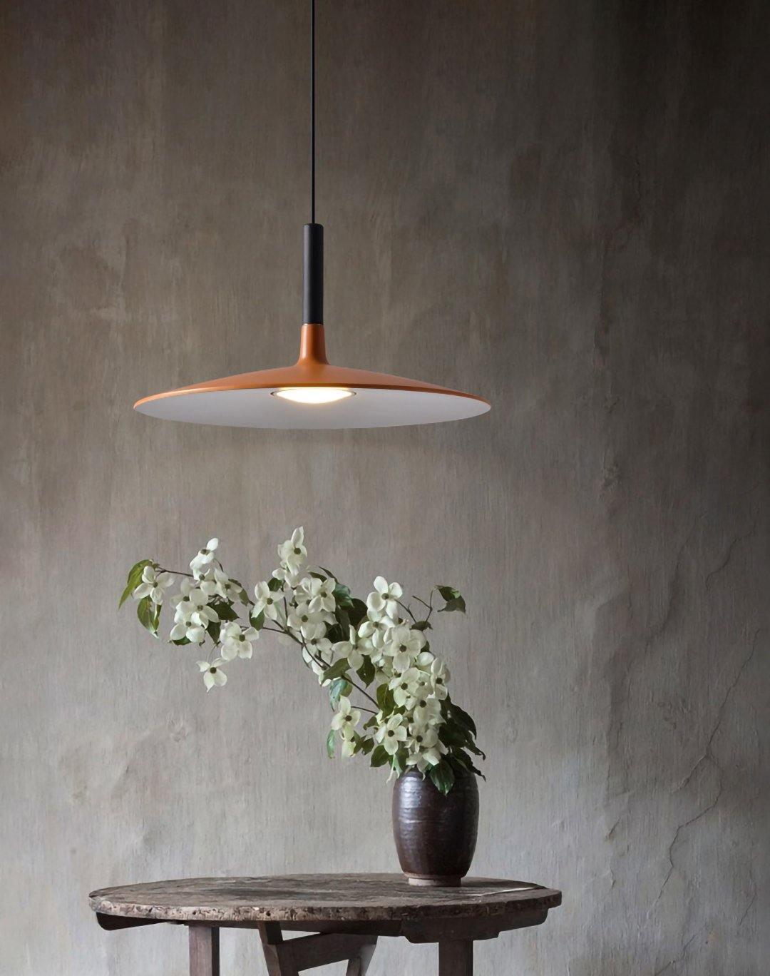 Larkin White Saucer Pendant Light – detail 26