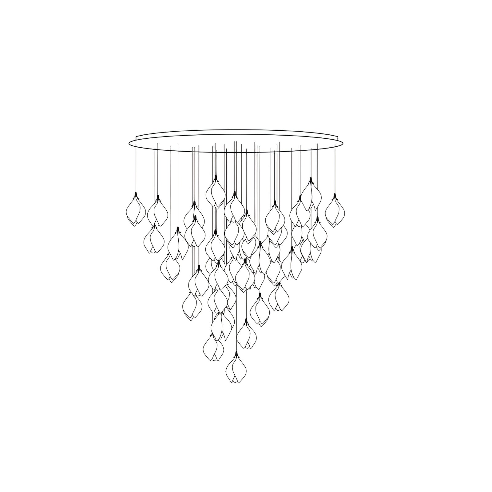Lampa wisząca kwiatowa Jarel
