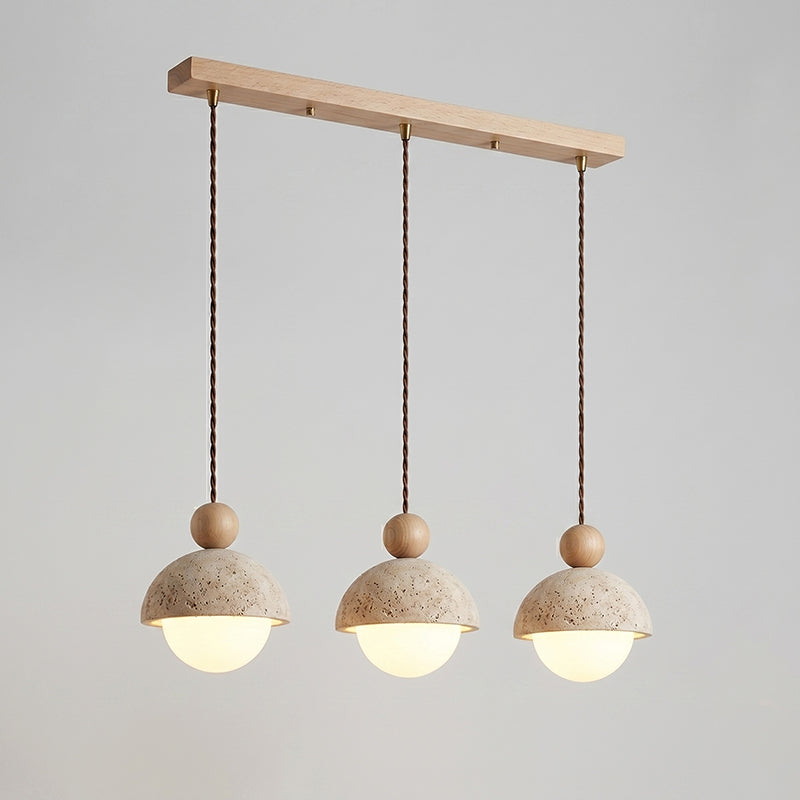 Lampa wisząca Vilose z trawertynu