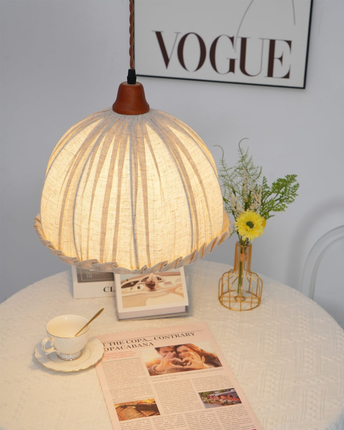 Lampa wisząca organiczna Nadoen