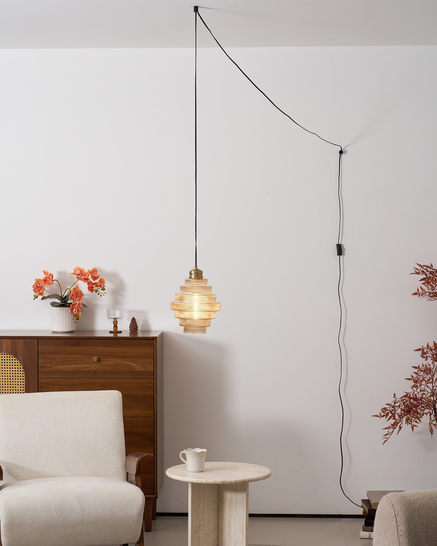 Lampa wisząca ryflowana Velva