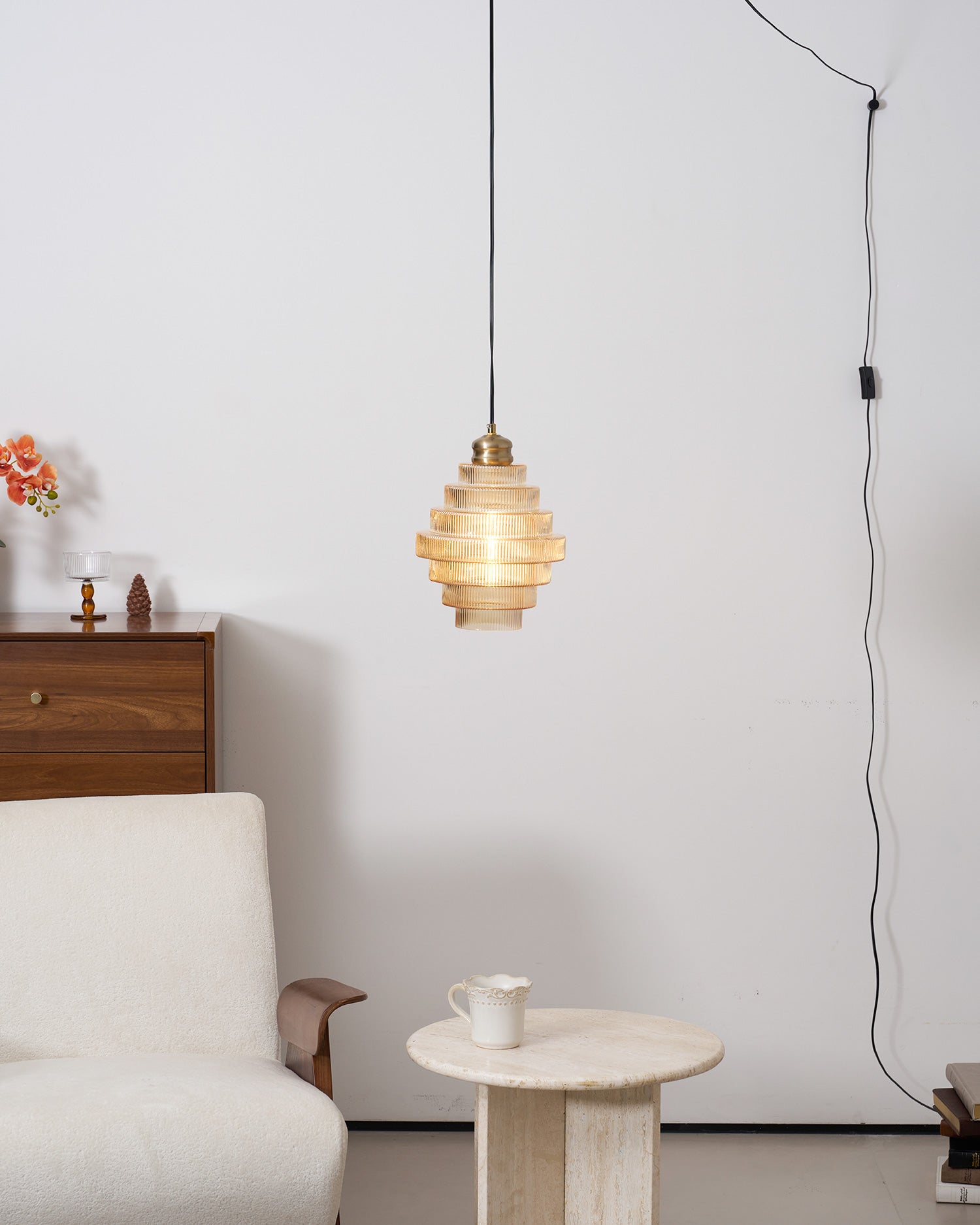 Lampa wisząca ryflowana Velva