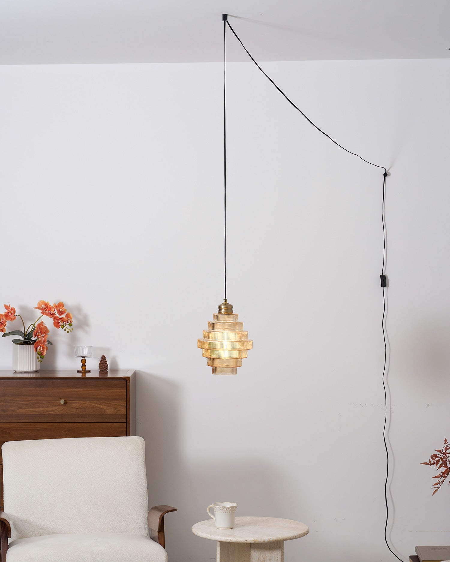 Lampa wisząca ryflowana Velva