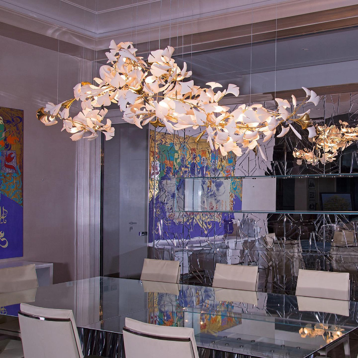Porcelain Gingko Chandelier – detail 15