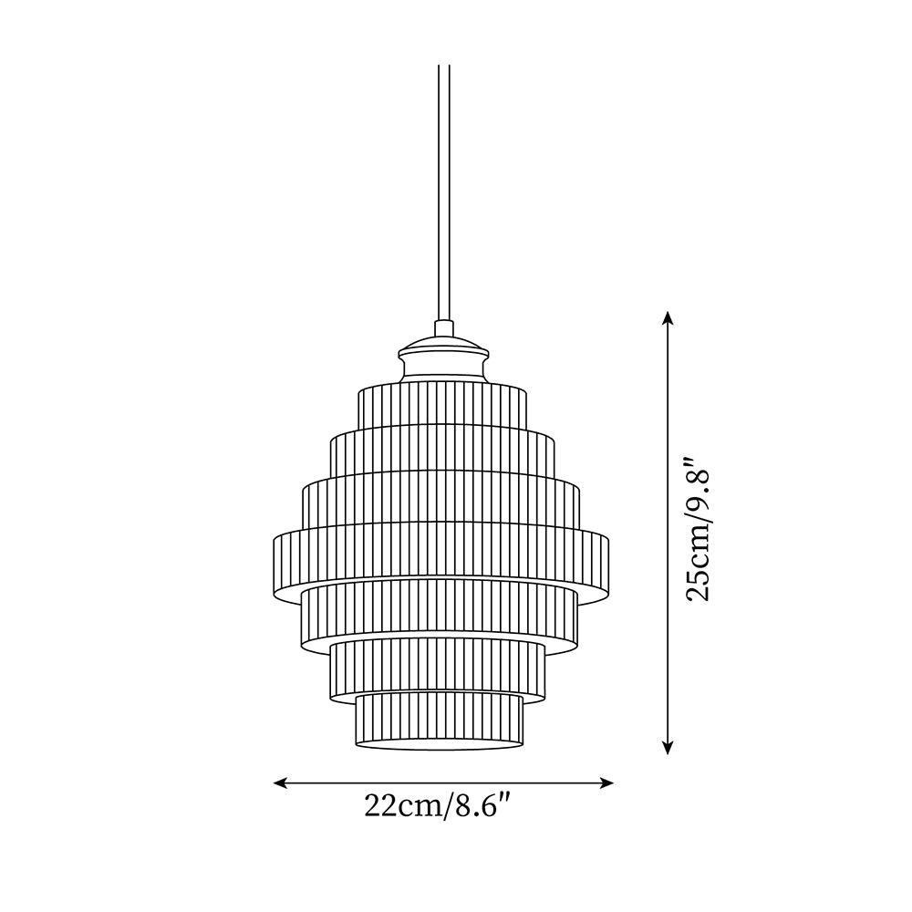 Lampa wisząca ryflowana Viken