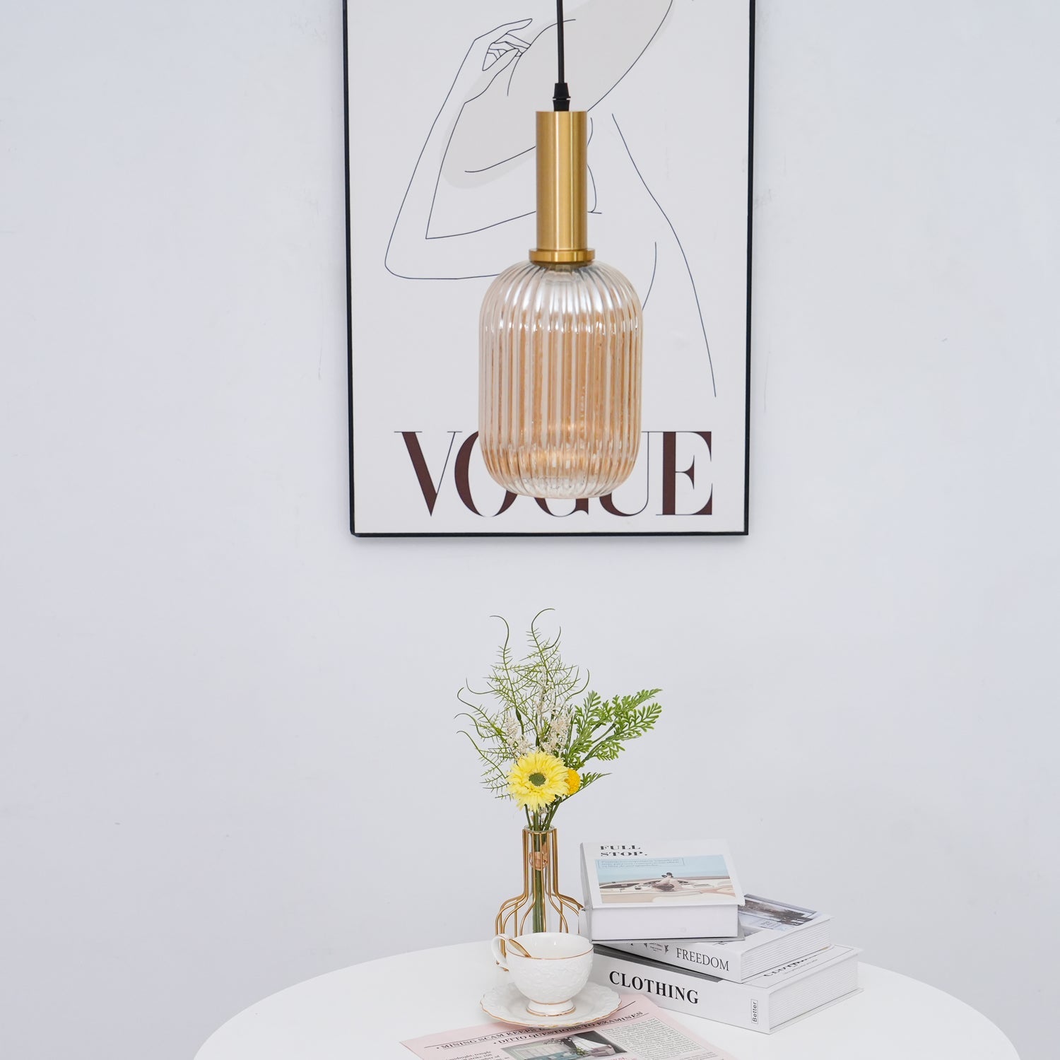 Lampa wisząca ryflowana Elma
