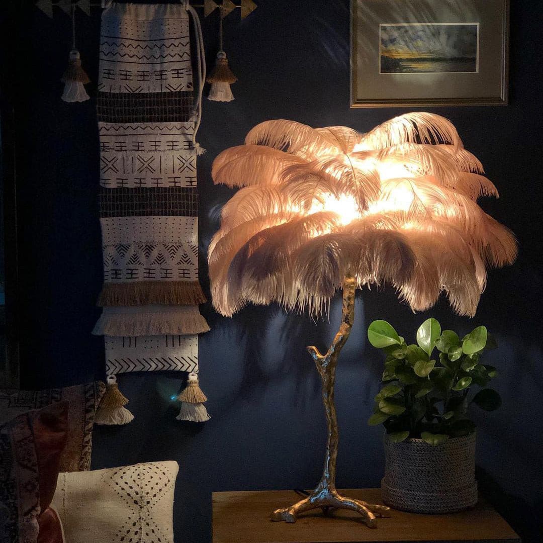 Ostrich Feather Table Lamp – detail 36
