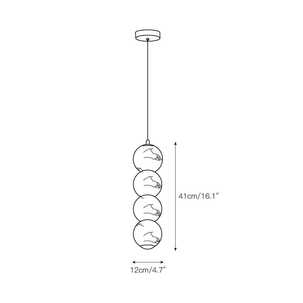 Lampa wisząca kulista Rotorski