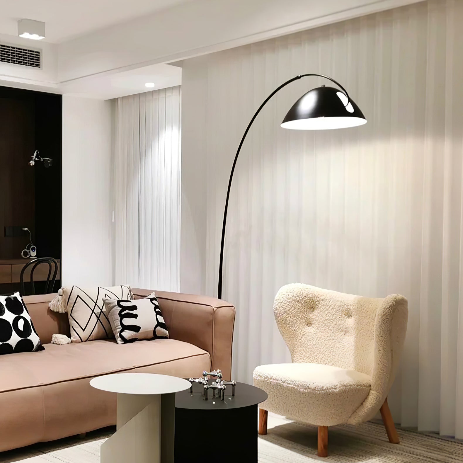 Lampa podłogowa łukowa Stanak