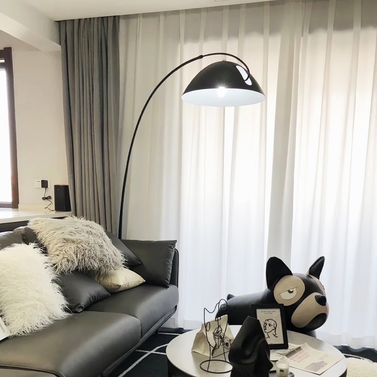 Lampa podłogowa łukowa Stanak
