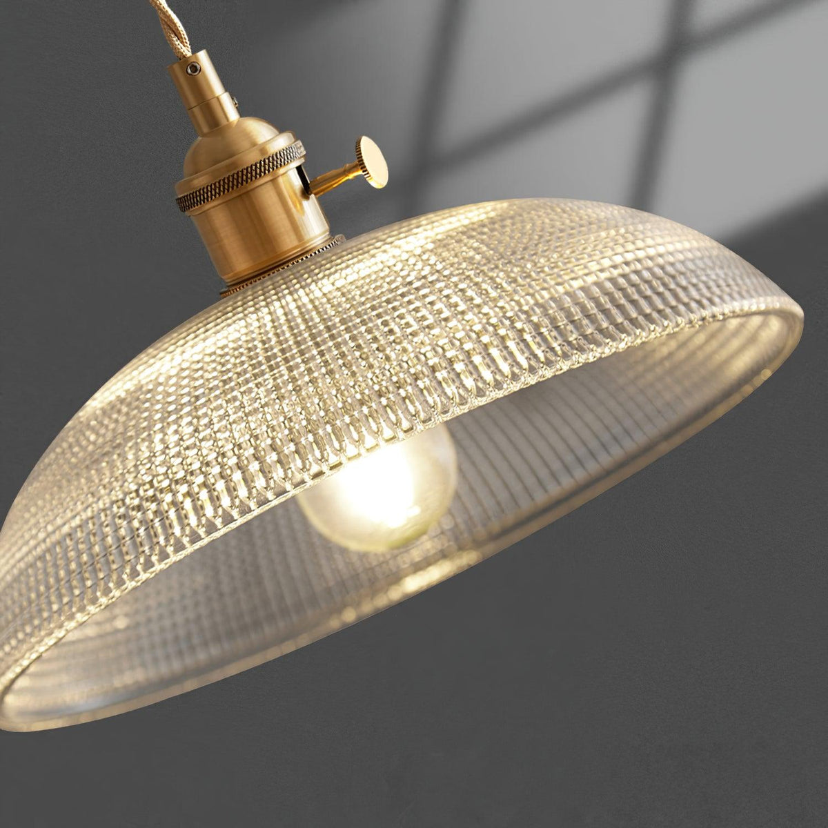 Ribbed Spiral Pendant Light – detail 13
