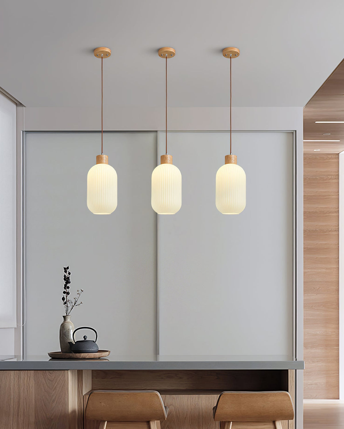 Lampa wisząca ryflowana Lesorro