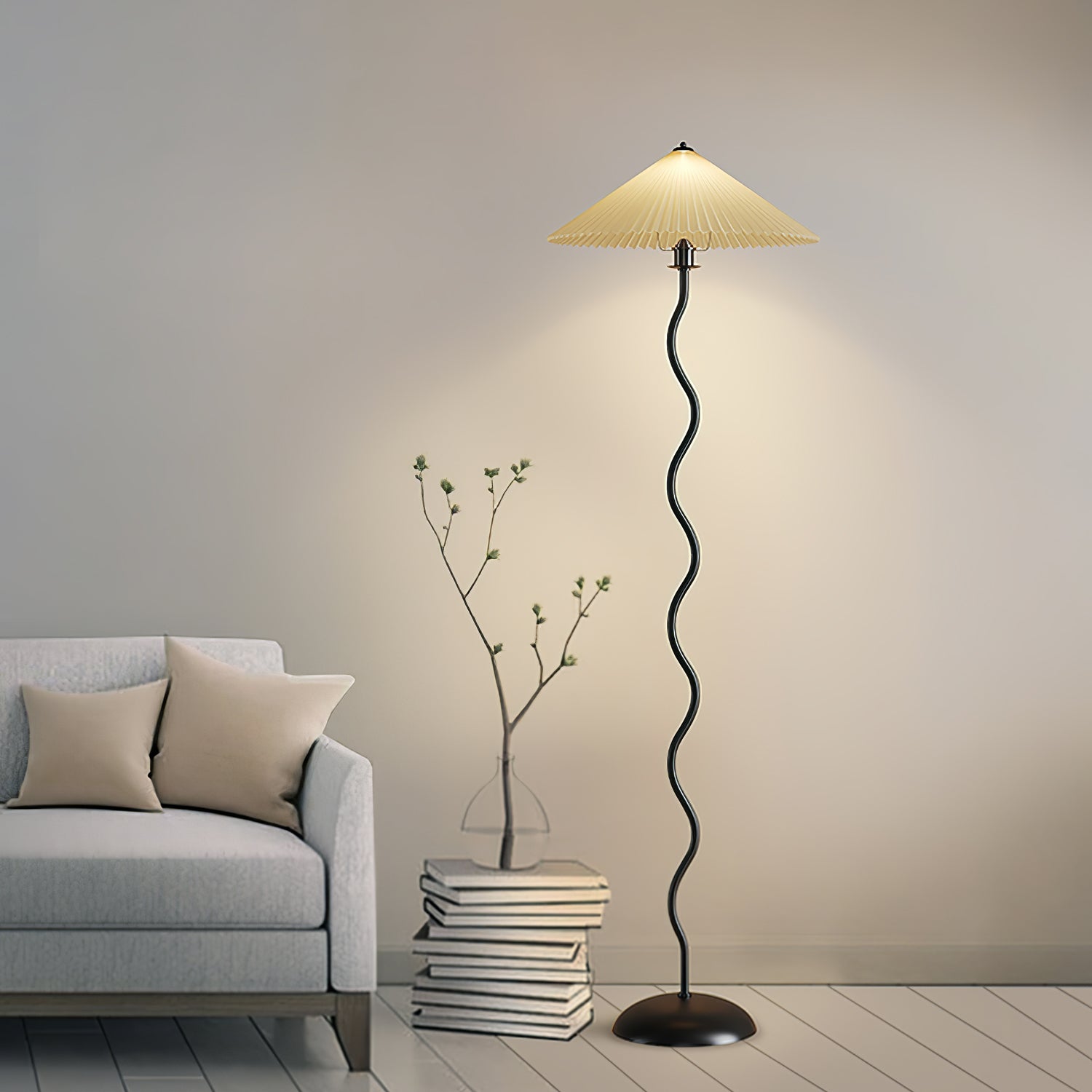 Lampa podłogowa falista Zelko