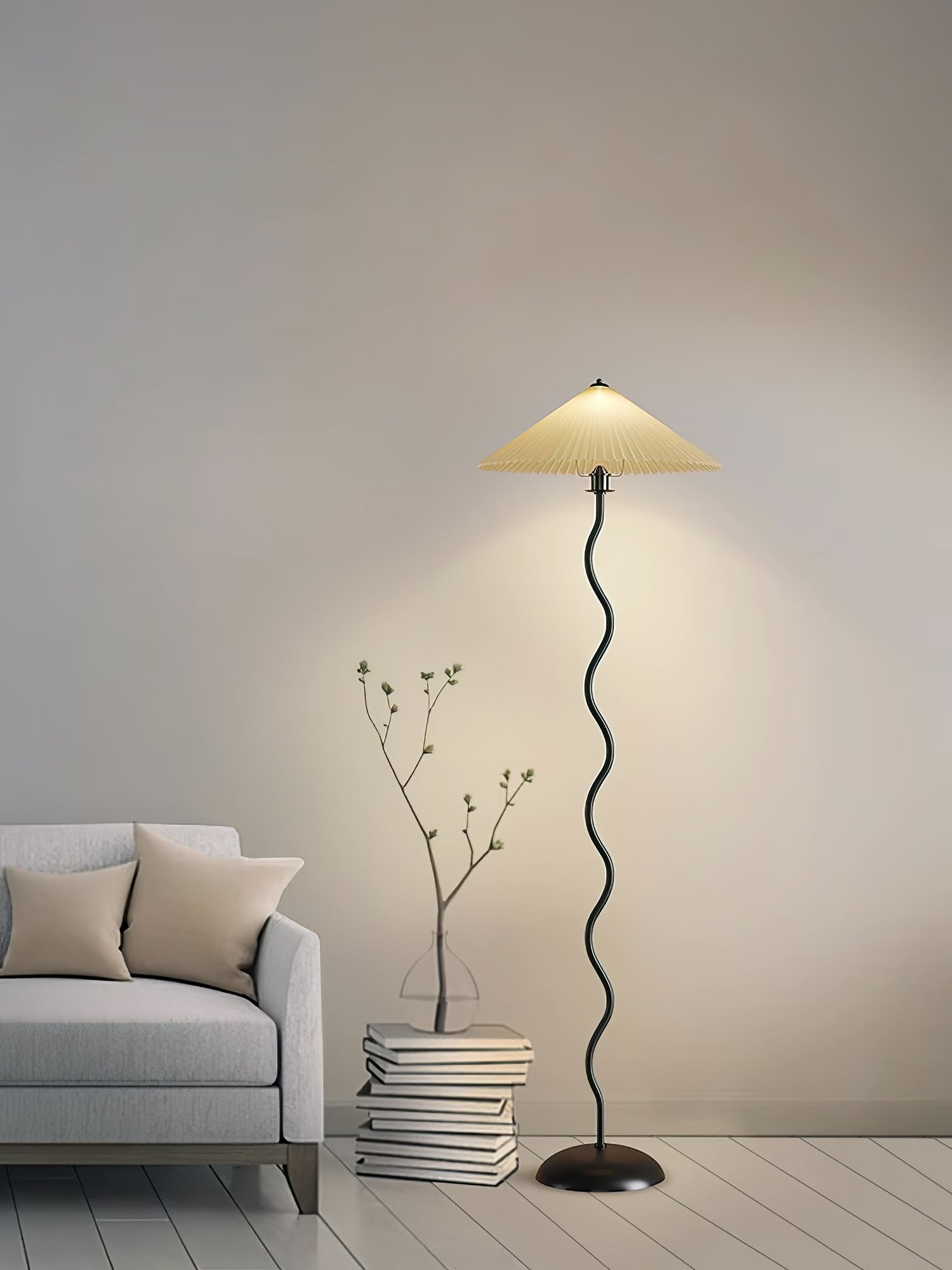 Lampa podłogowa falista Zelko