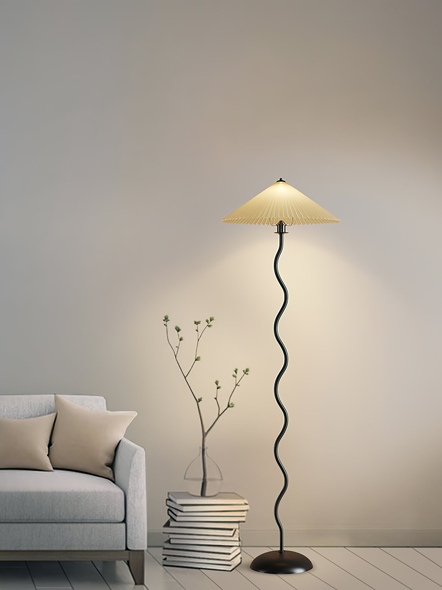 Lampa podłogowa falista Zelko