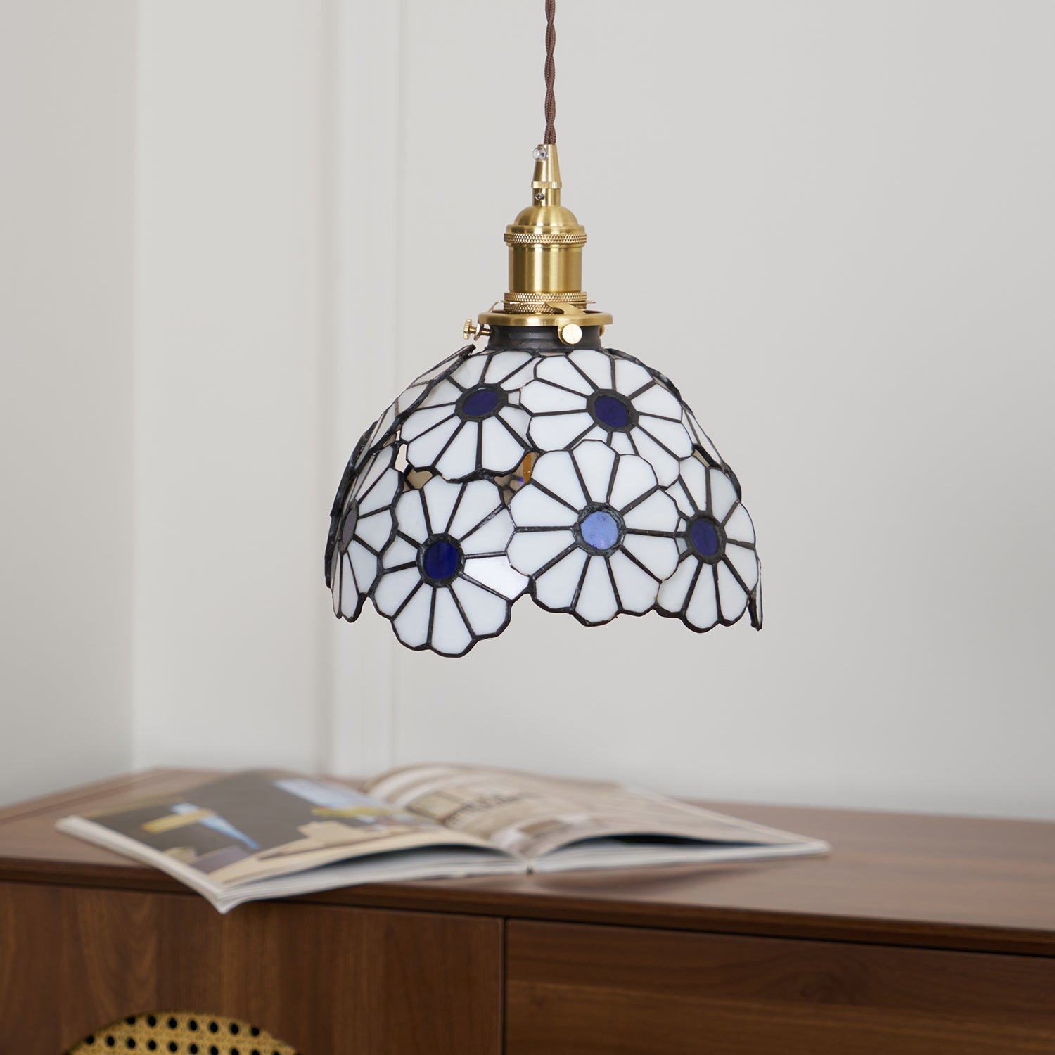 Lampa wisząca kwiatowa Darorow