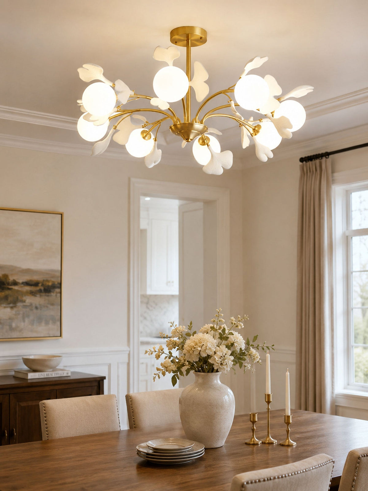 Thalassa Gingko Chandelier – detail 3