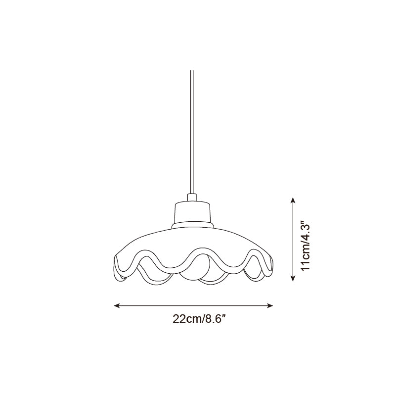 Lampa wisząca falowana Levenel