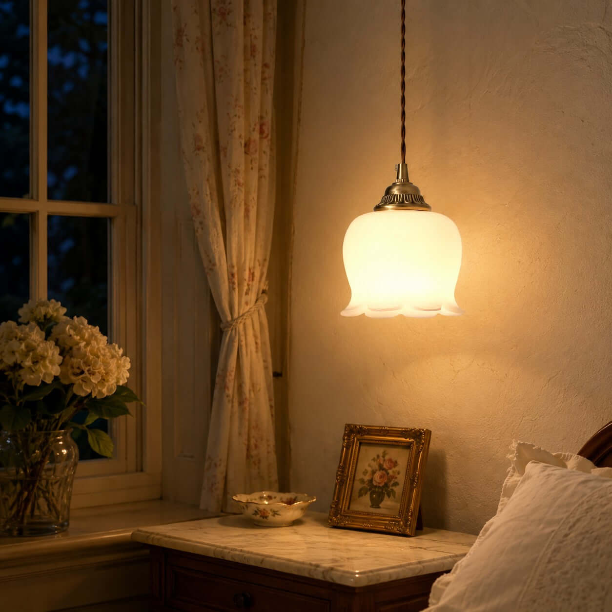 Lampa wisząca kwiatowa Serowmir