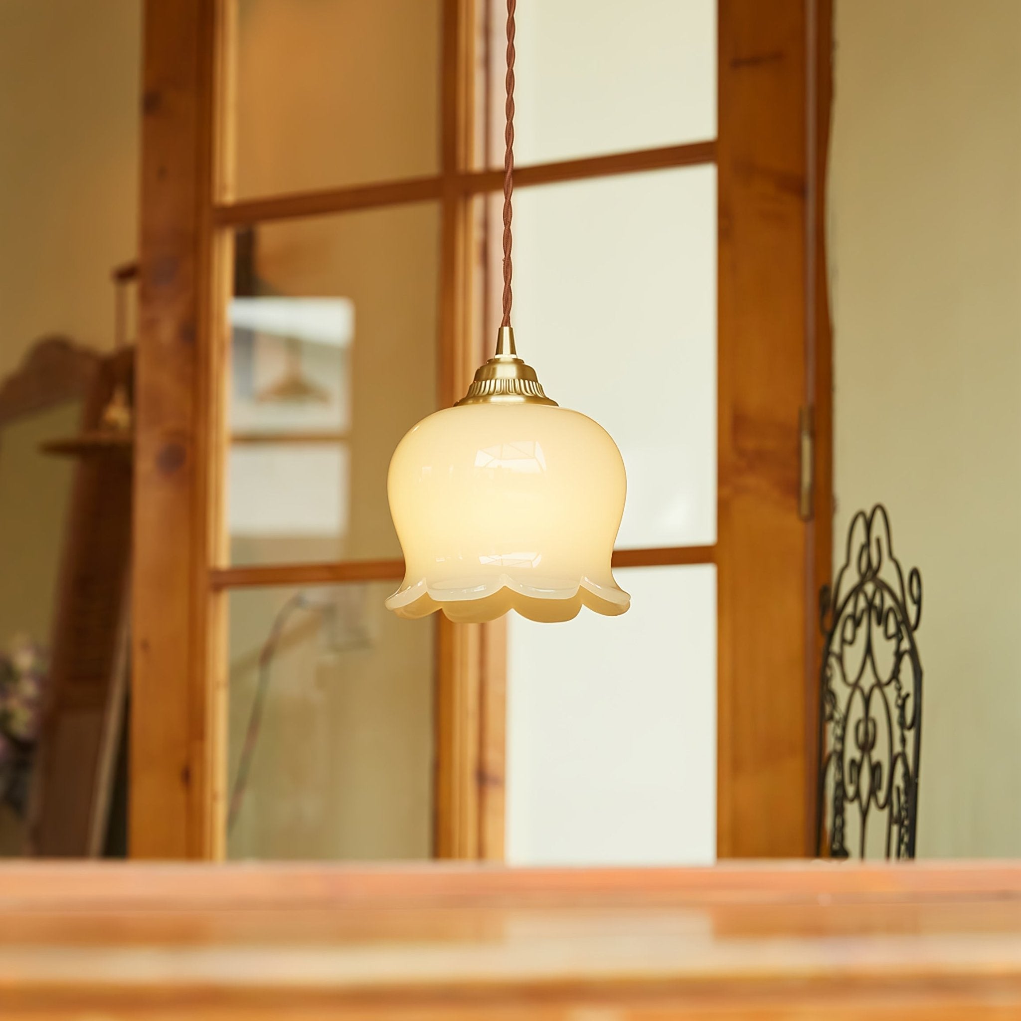 Lampa wisząca kwiatowa Anow