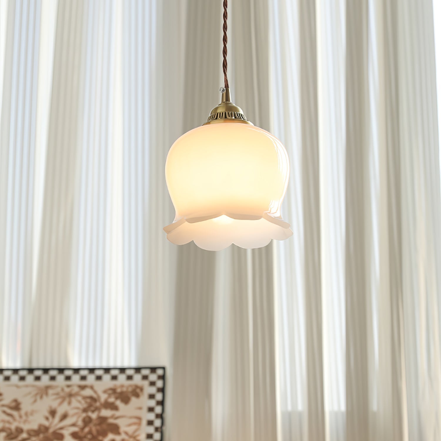 Lampa wisząca kwiatowa Anow