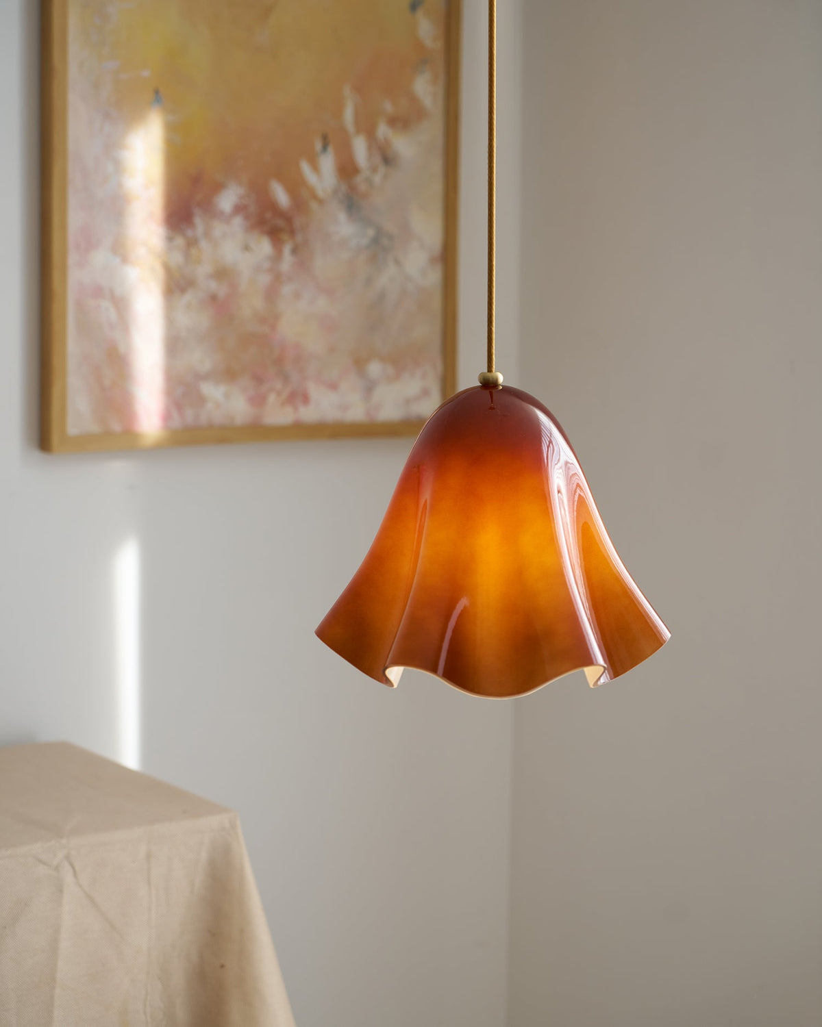 Lampa wisząca kwiatowa Kornna