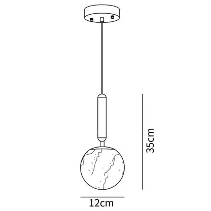 Lampa wisząca Mecora z trawertynu