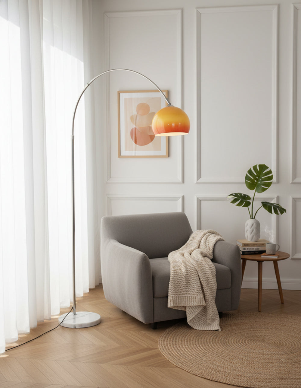 Lampa podłogowa łukowa Polma