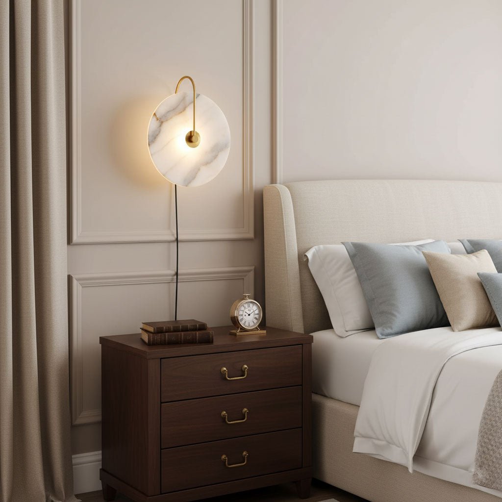 Alabaster LED Plug-In Wall Lamp – detail 2