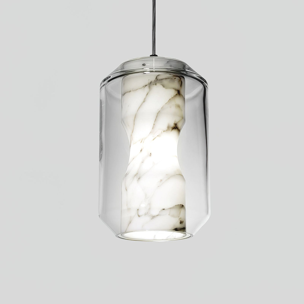 Alabaster Glass Cylinder Pendant Light – detail 25