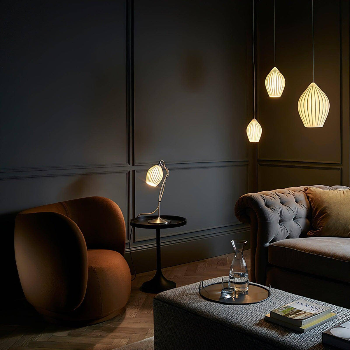 Lampa wisząca ryflowana Pavkalen