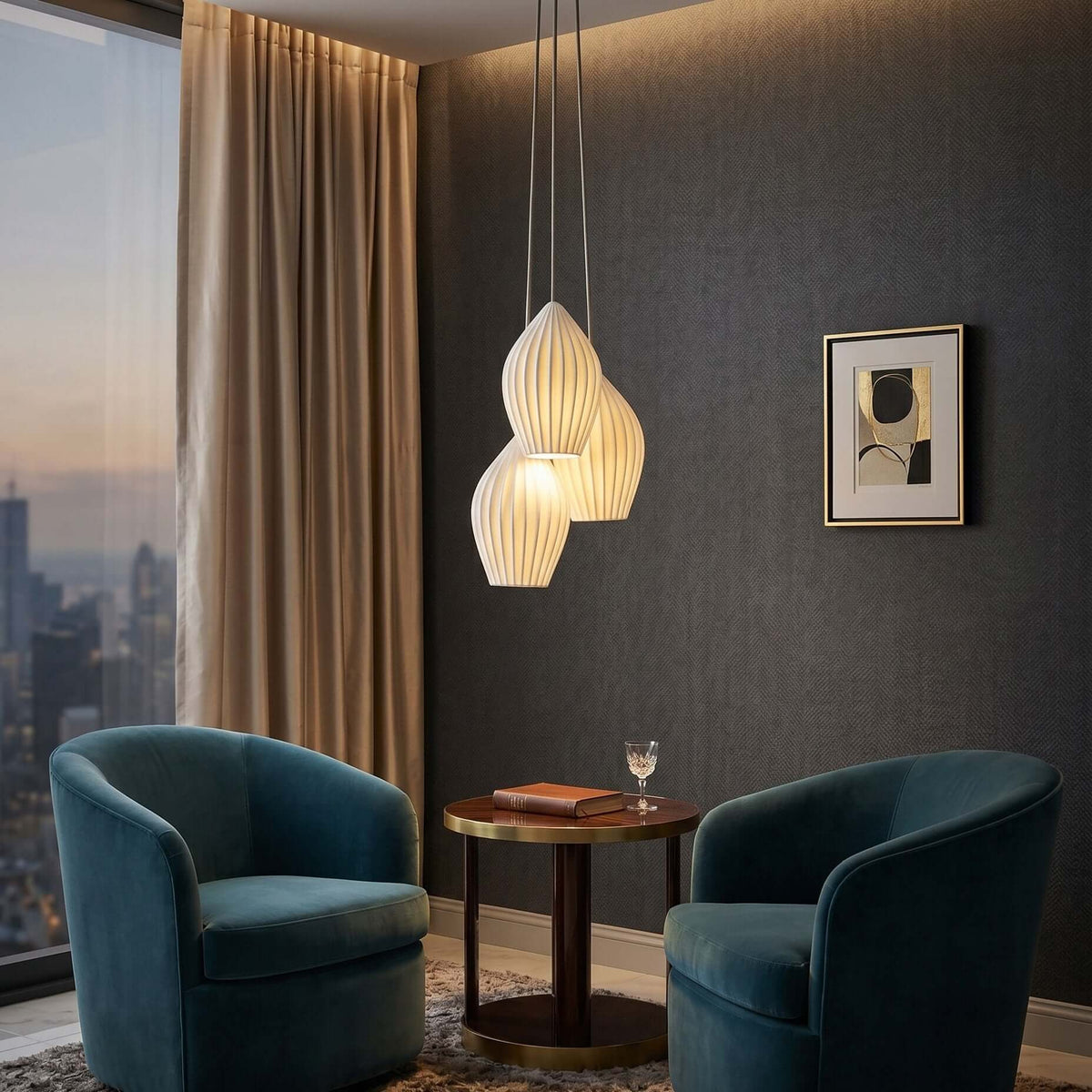 Lampa wisząca ryflowana Pavkalen