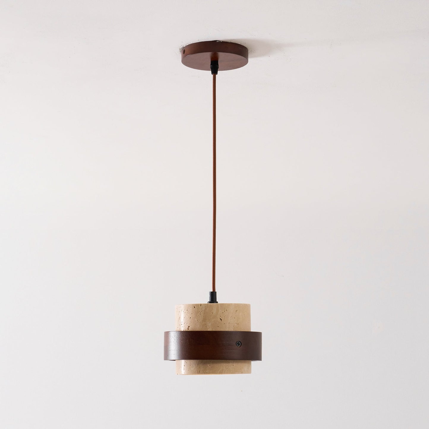 Lampa wisząca Cellone z trawertynu