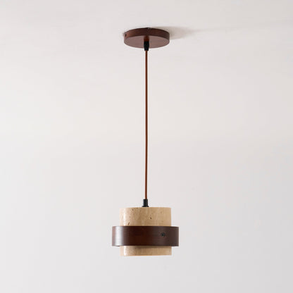Lampa wisząca Cellone z trawertynu