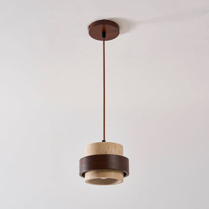 Lampa wisząca Cellone z trawertynu