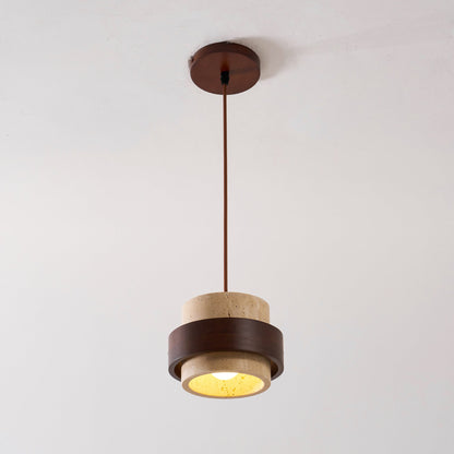 Lampa wisząca Cellone z trawertynu