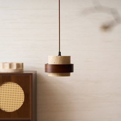 Lampa wisząca Cellone z trawertynu
