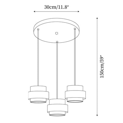 Lampa wisząca Cellone z trawertynu