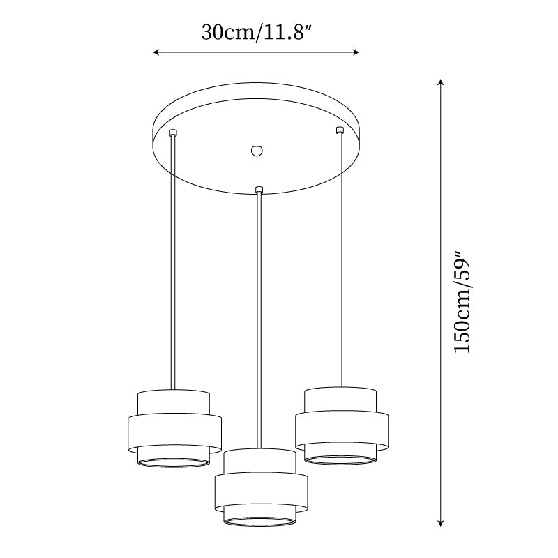Lampa wisząca tubowa Dommila
