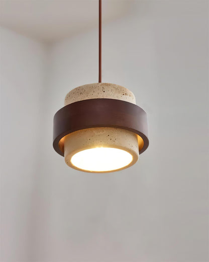Lampa wisząca Cellone z trawertynu