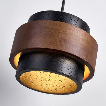 Lampa wisząca Cellone z trawertynu