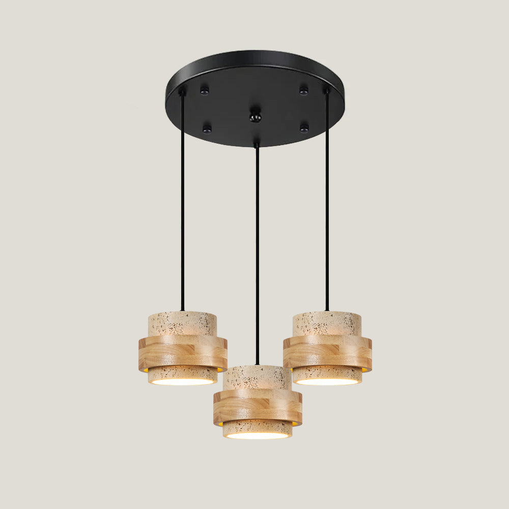 Lampa wisząca Cellone z trawertynu