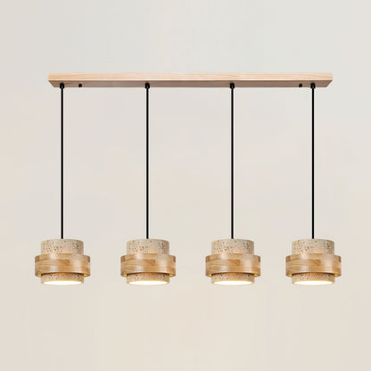 Lampa wisząca Cellone z trawertynu