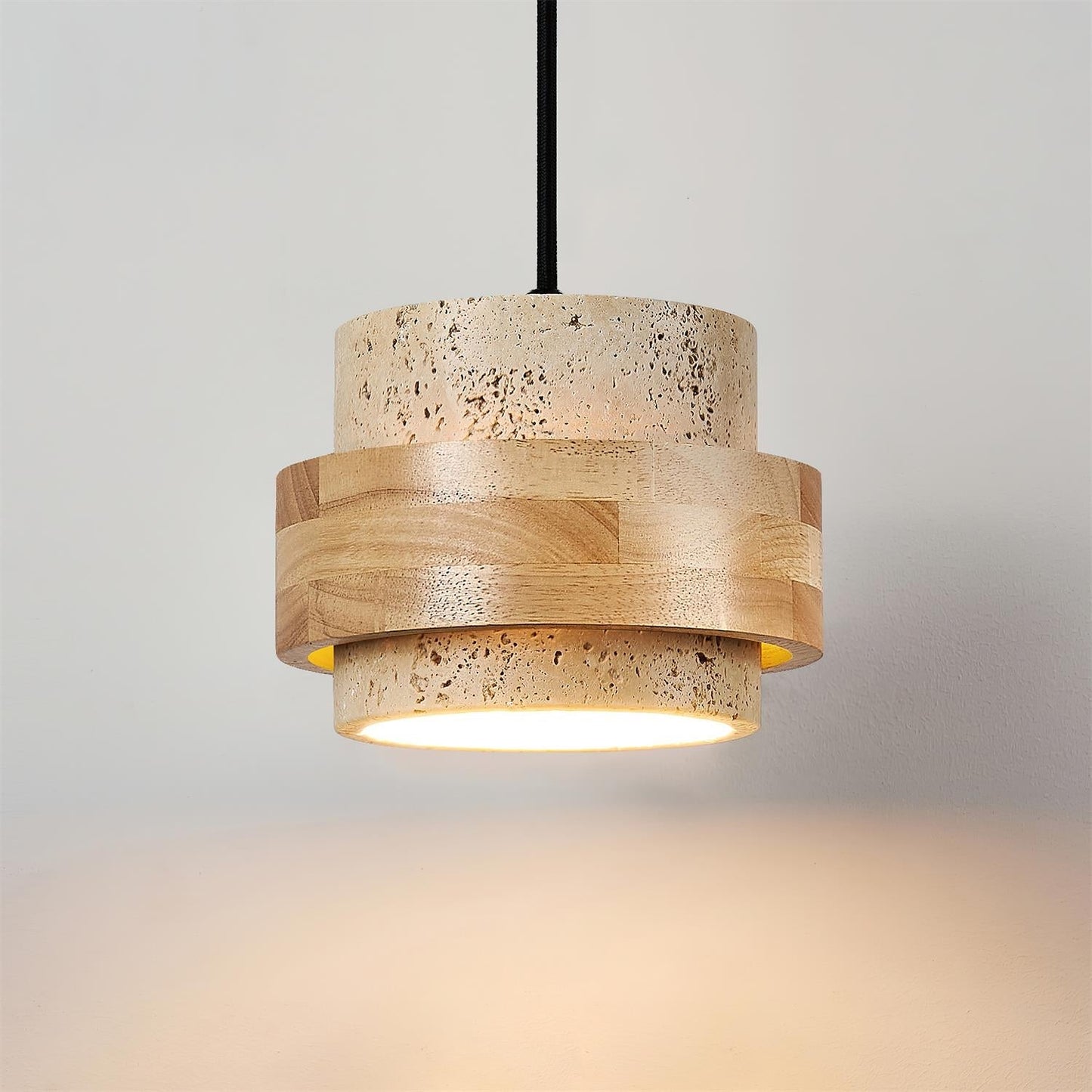 Lampa wisząca Cellone z trawertynu