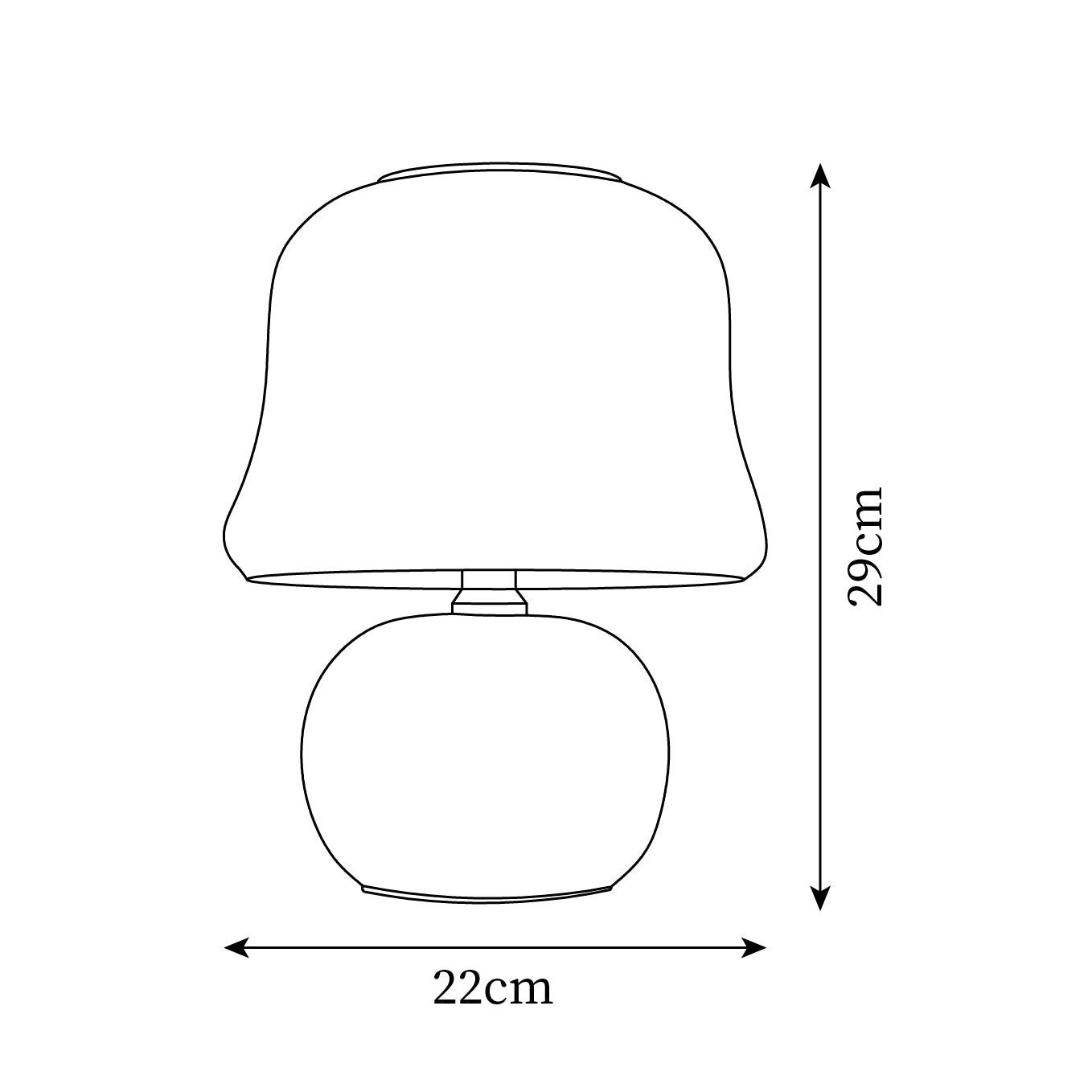 Lampa stołowa grzybkowa Ludra