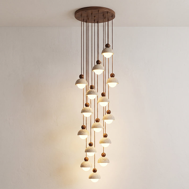 Lampa wisząca Vilose z trawertynu