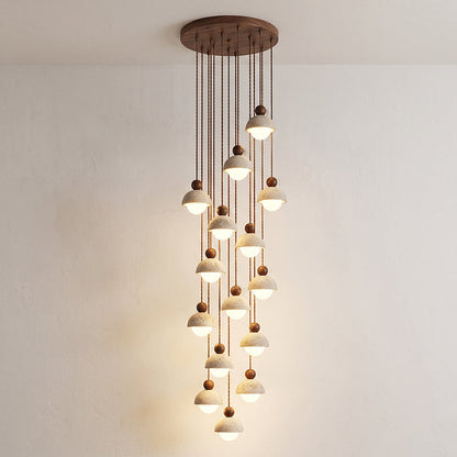 Lampa wisząca Vilose z trawertynu