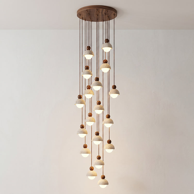 Lampa wisząca Vilose z trawertynu